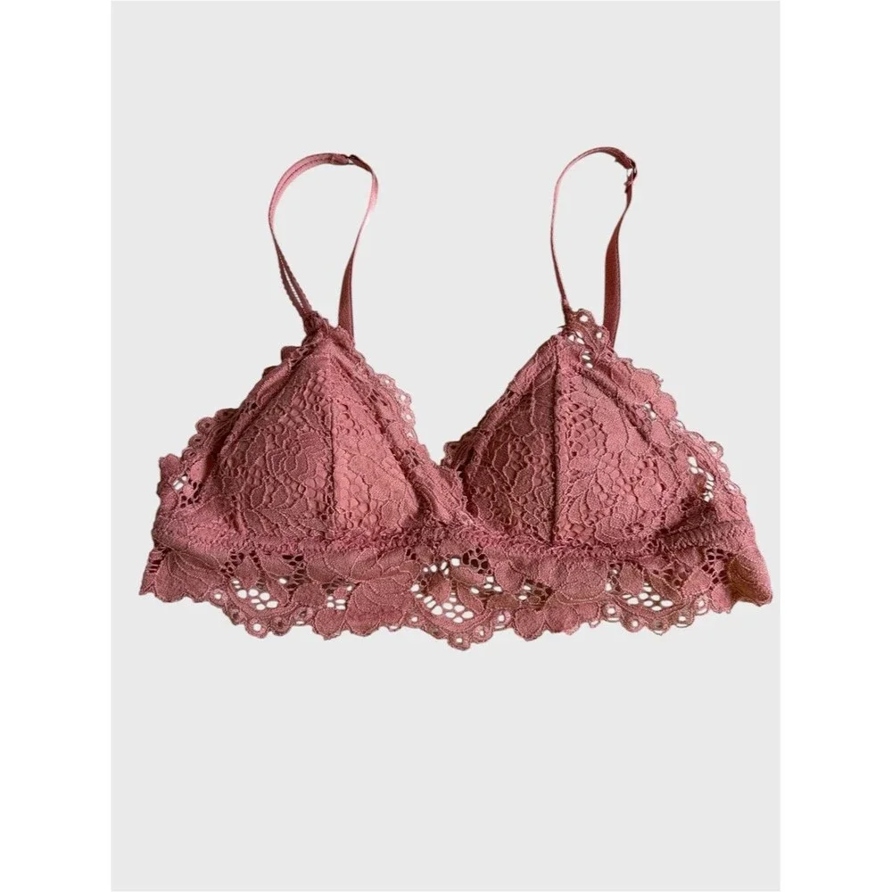 Marilyn Monroe Dusty Rose Lace Bralette Women's Size M Feminine Coquette